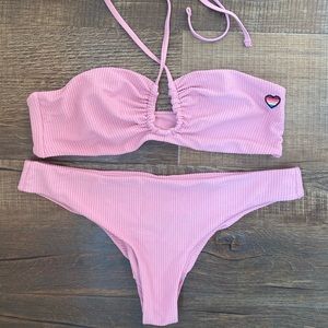 Super Soft Ribbed Pink Spiritual Gangster Bikini